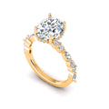 Oval Marquise-Accent Solitaire — Engagement Ring Setting