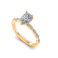 Pear Marquise-Accent Solitaire — Engagement Ring Setting