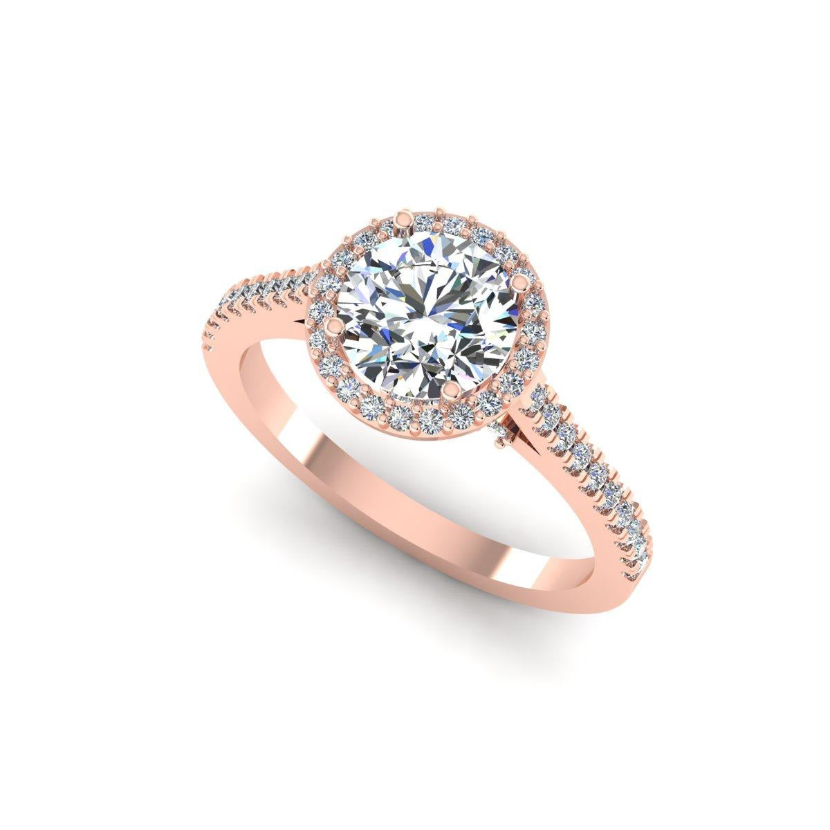 Round Halo Pave — Engagement Ring Setting