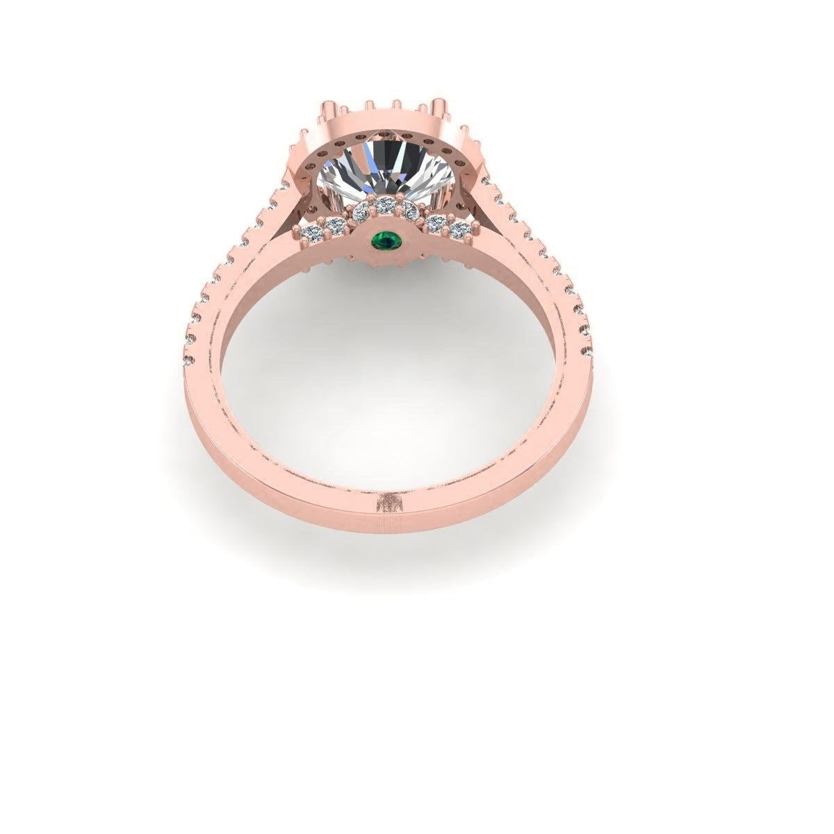 Round Halo Pave — Engagement Ring Setting