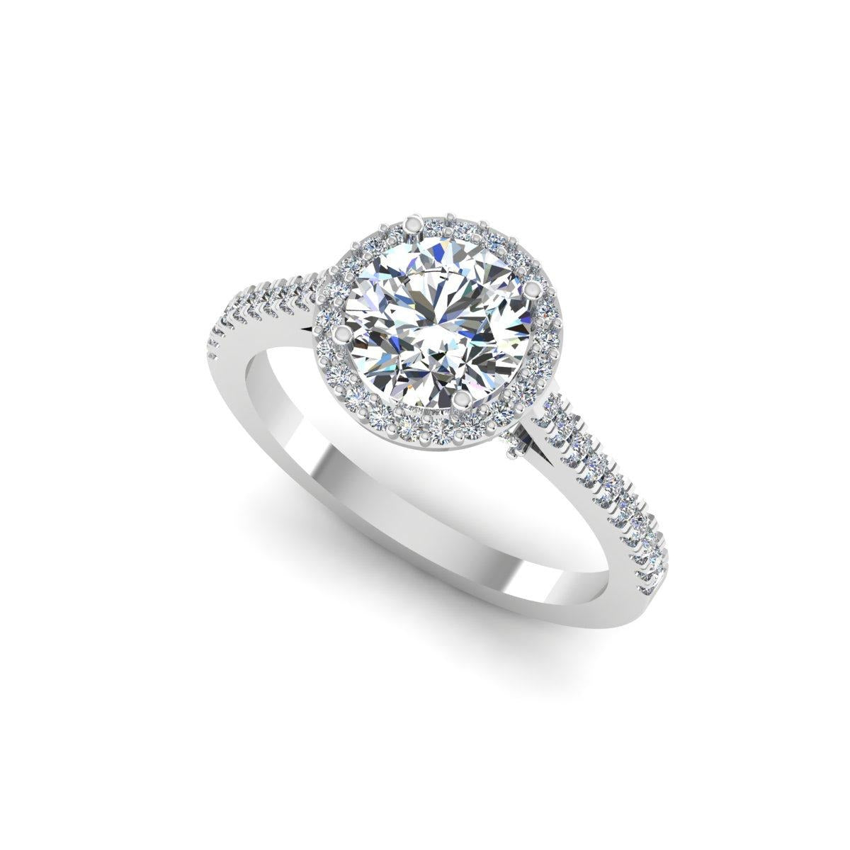 Round Halo Pave — Engagement Ring Setting