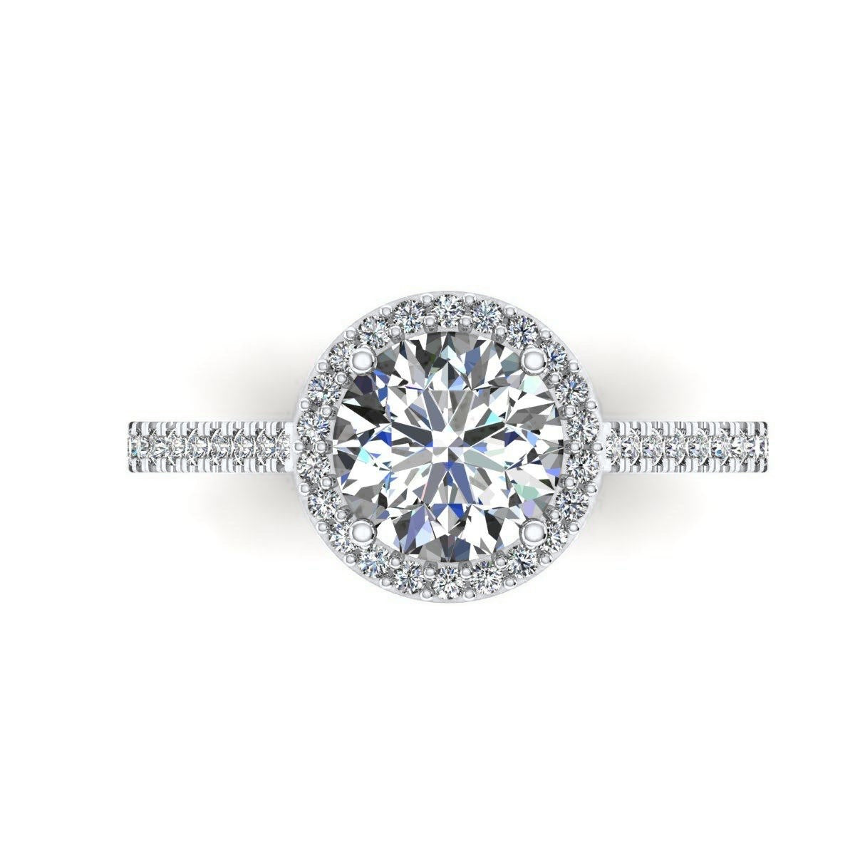Round Halo Pave — Engagement Ring Setting