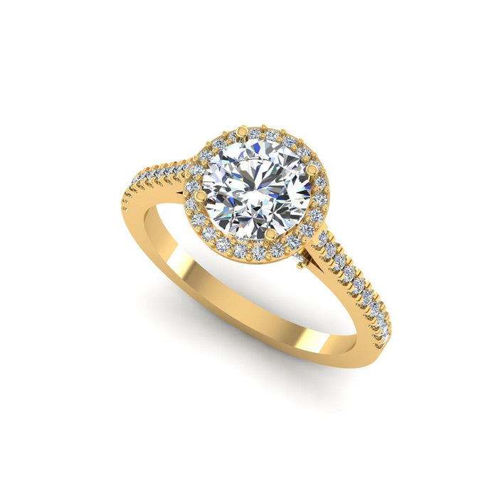 Round Halo Pave — Engagement Ring Setting