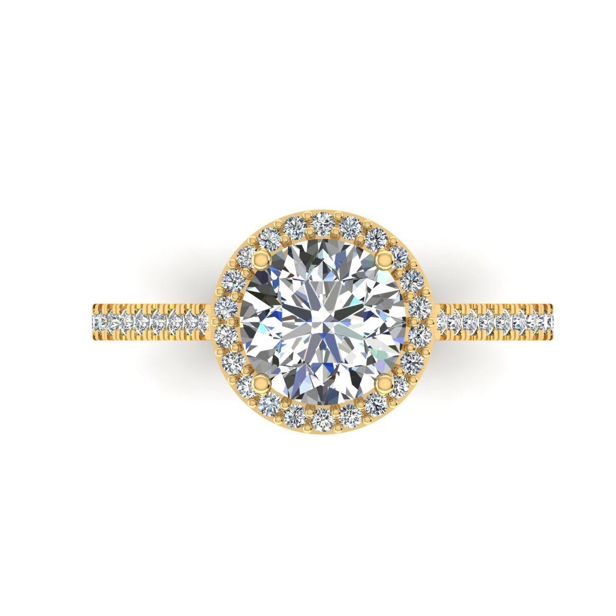Round Halo Pave — Engagement Ring Setting
