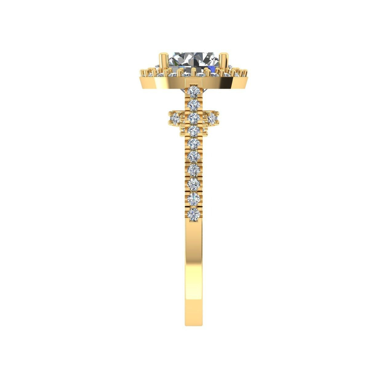Round Halo Pave — Engagement Ring Setting