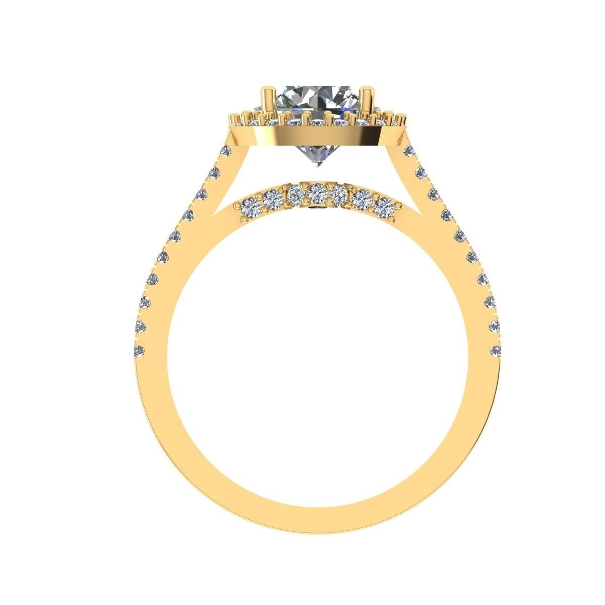 Round Halo Pave — Engagement Ring Setting