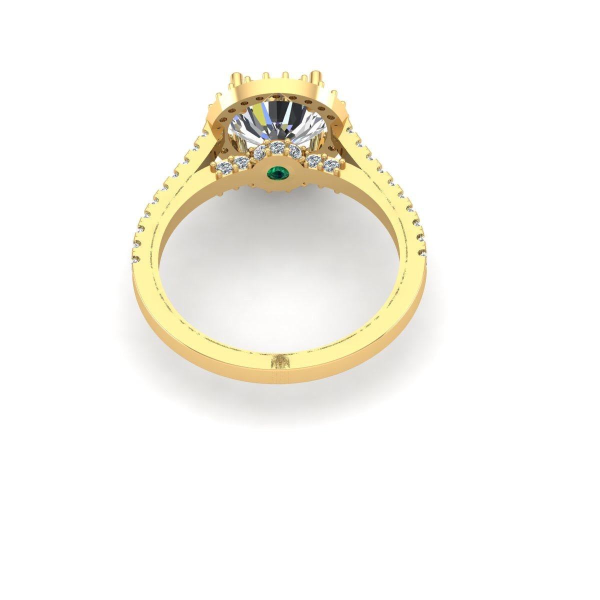 Round Halo Pave — Engagement Ring Setting