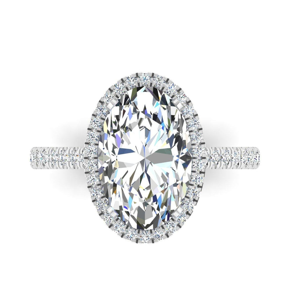 Oval Halo Pave — Engagement Ring Setting