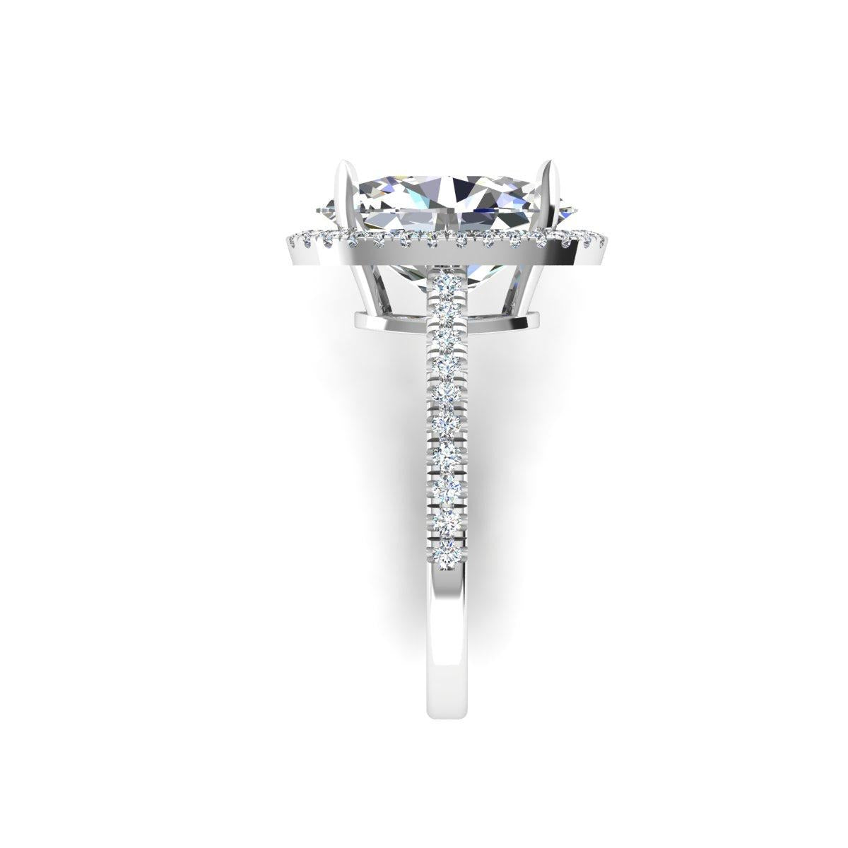 Oval Halo Pave — Engagement Ring Setting