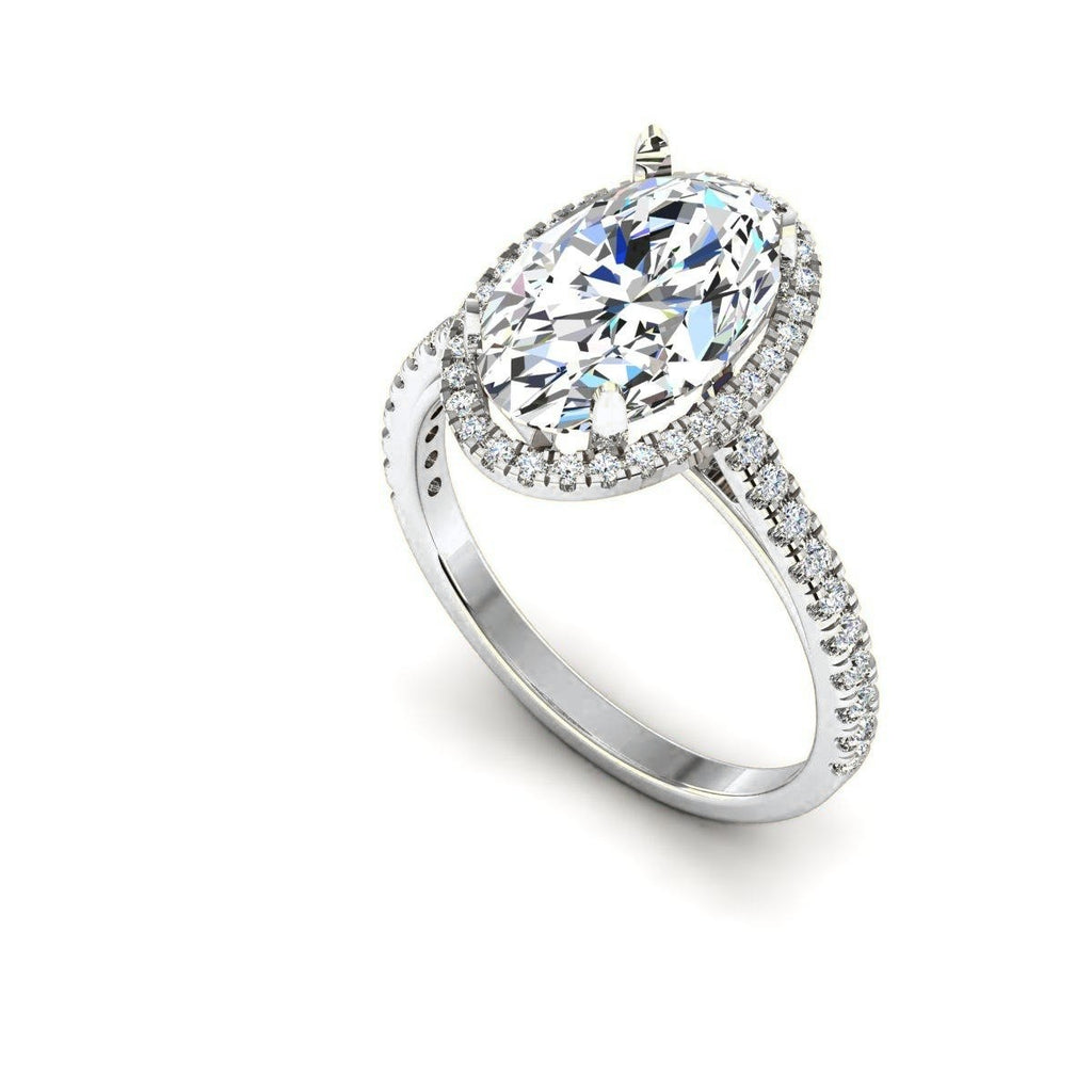 Oval Halo Pave — Engagement Ring Setting