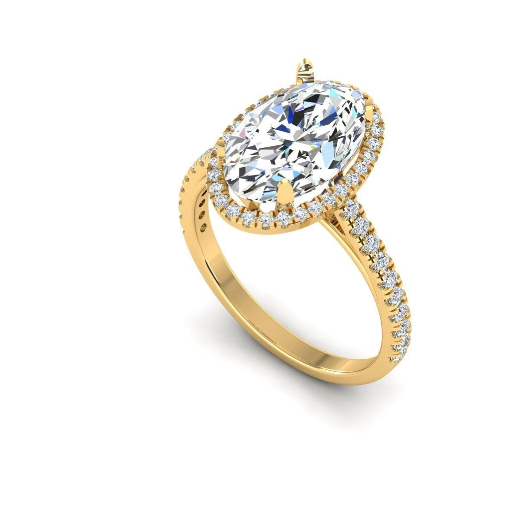 Oval Halo Pave — Engagement Ring Setting