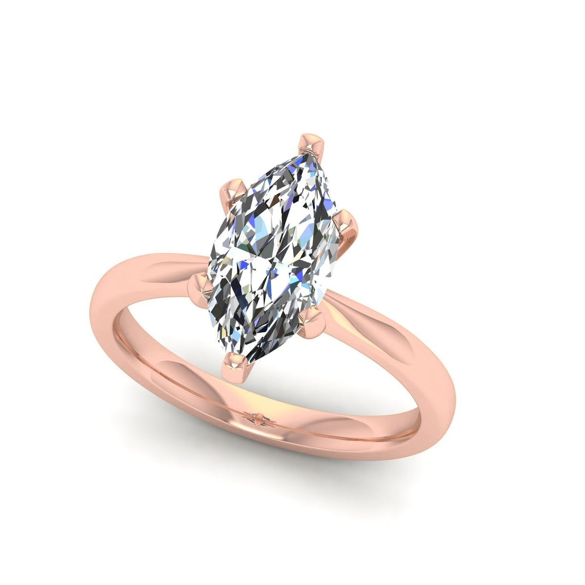 Marquise Six-Prong Solitaire — Engagement Ring Setting