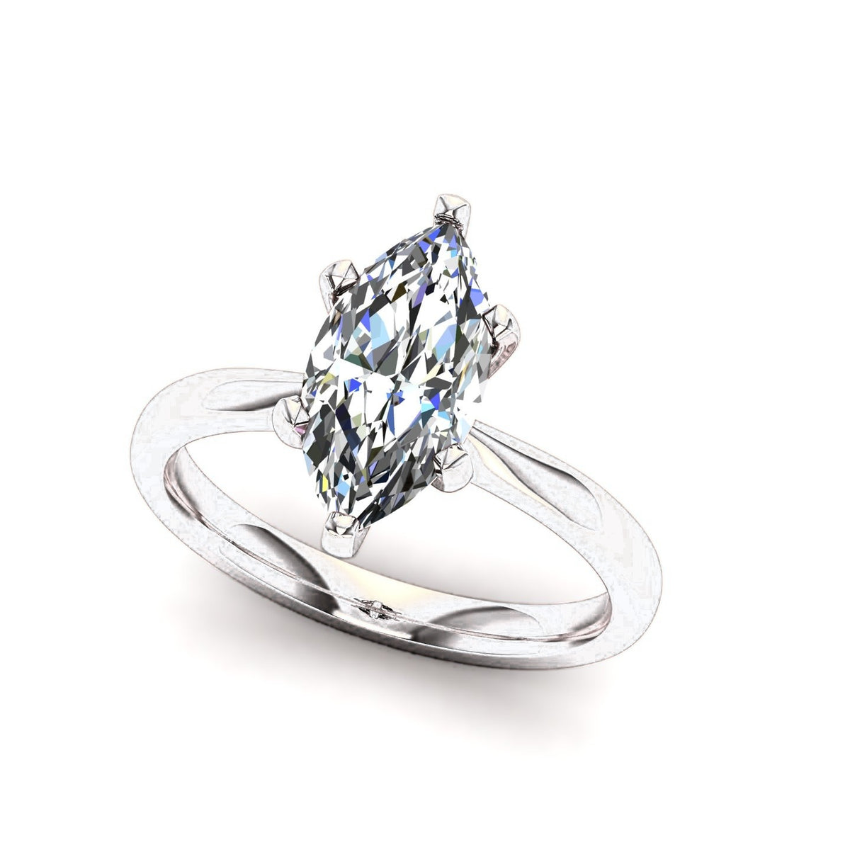 Marquise Six-Prong Solitaire — Engagement Ring Setting