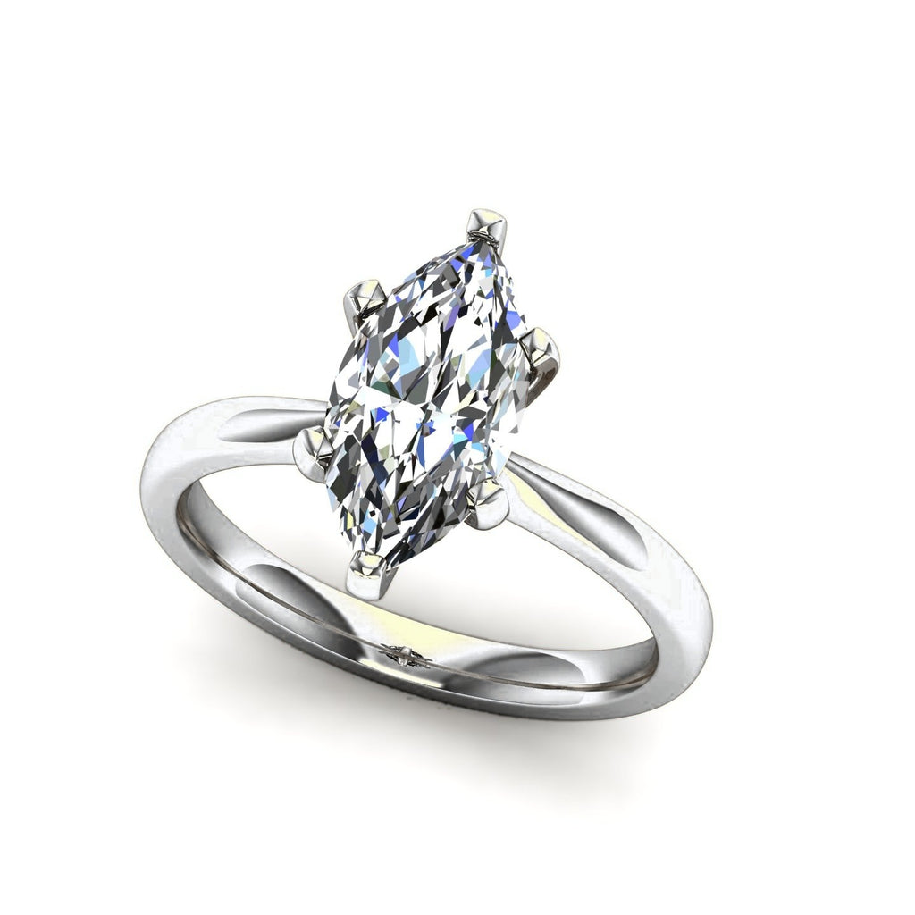 Marquise Six-Prong Solitaire — Engagement Ring Setting