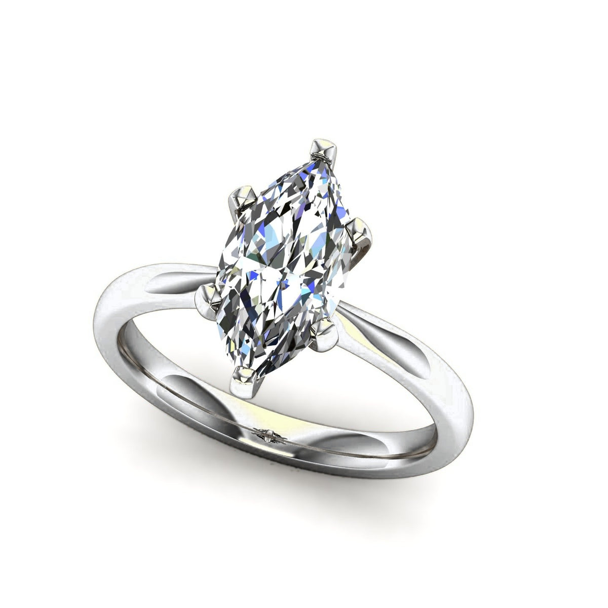 Marquise Six-Prong Solitaire — Engagement Ring Setting