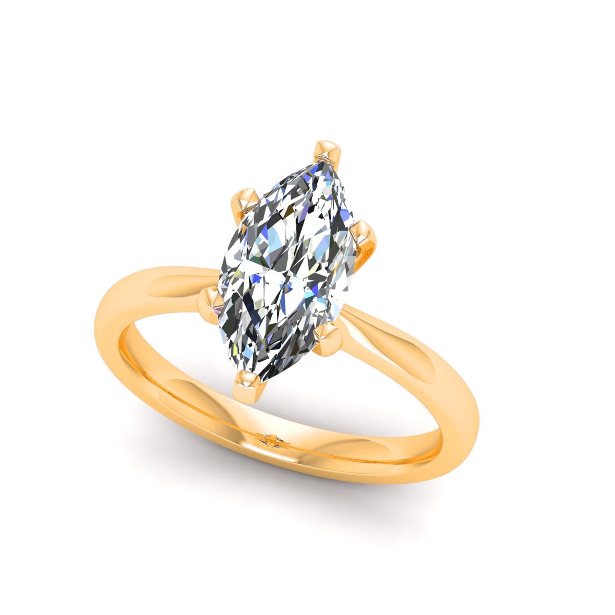 Marquise Six-Prong Solitaire — Engagement Ring Setting