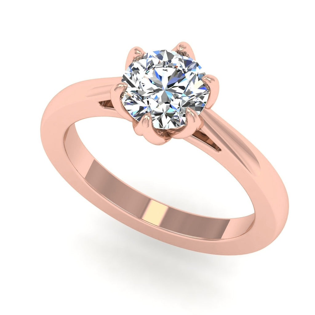 Round Tulip Solitaire — Engagement Ring Setting