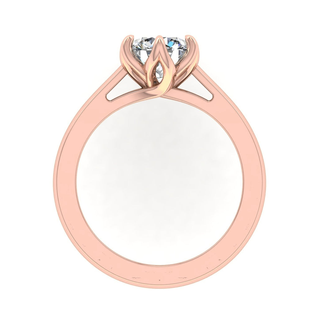 Round Tulip Solitaire — Engagement Ring Setting