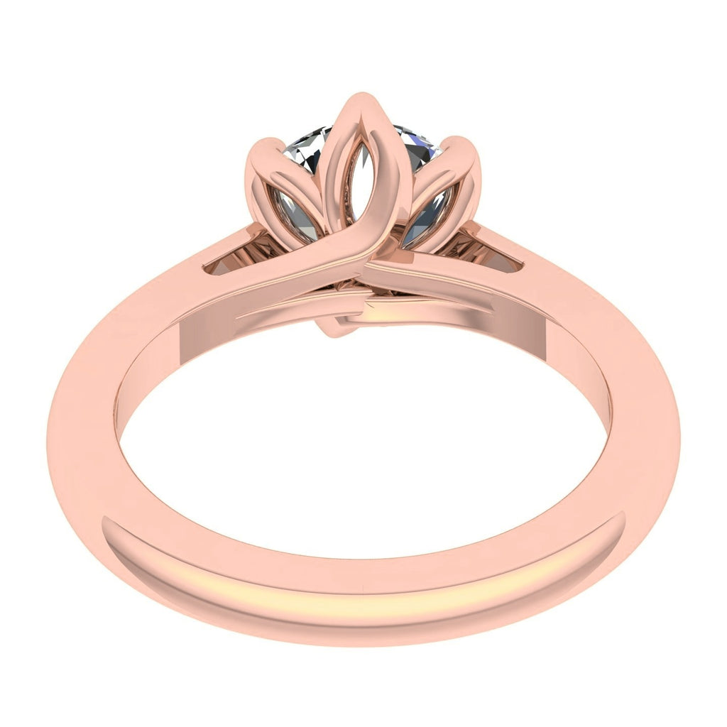 Round Tulip Solitaire — Engagement Ring Setting