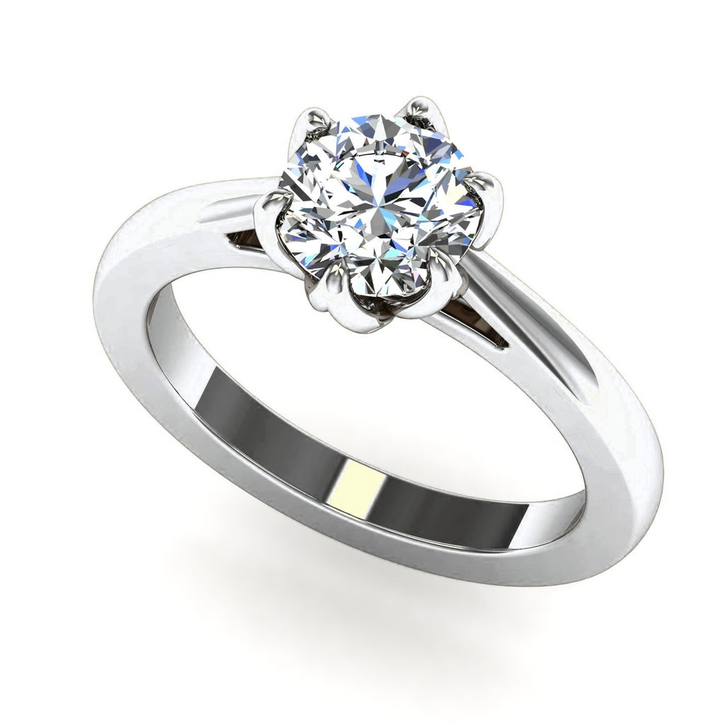 Round Tulip Solitaire — Engagement Ring Setting