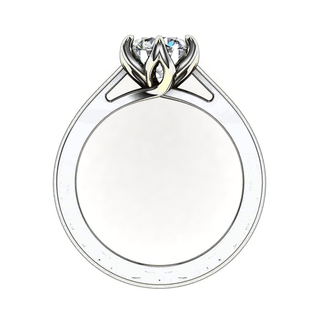 Round Tulip Solitaire — Engagement Ring Setting