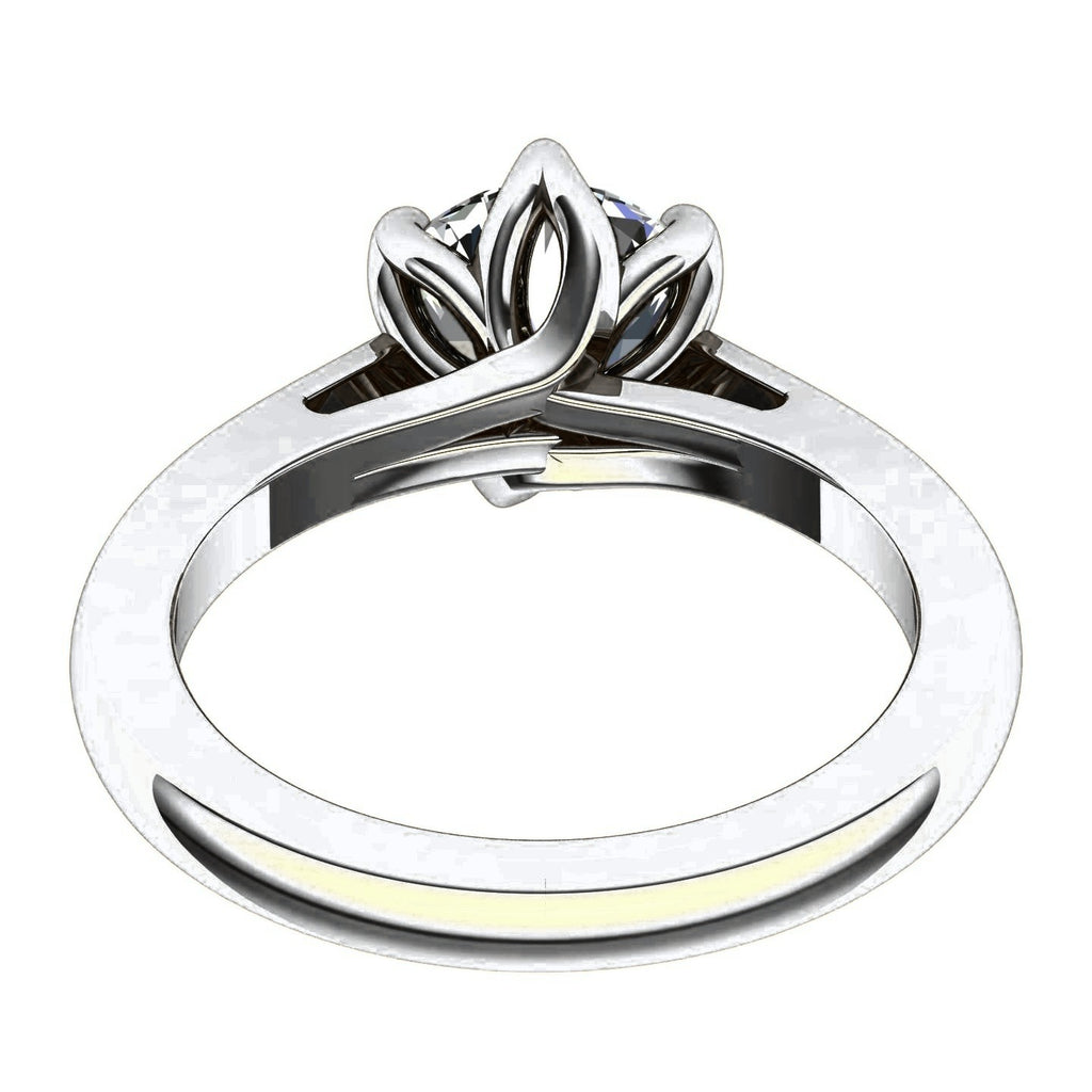 Round Tulip Solitaire — Engagement Ring Setting