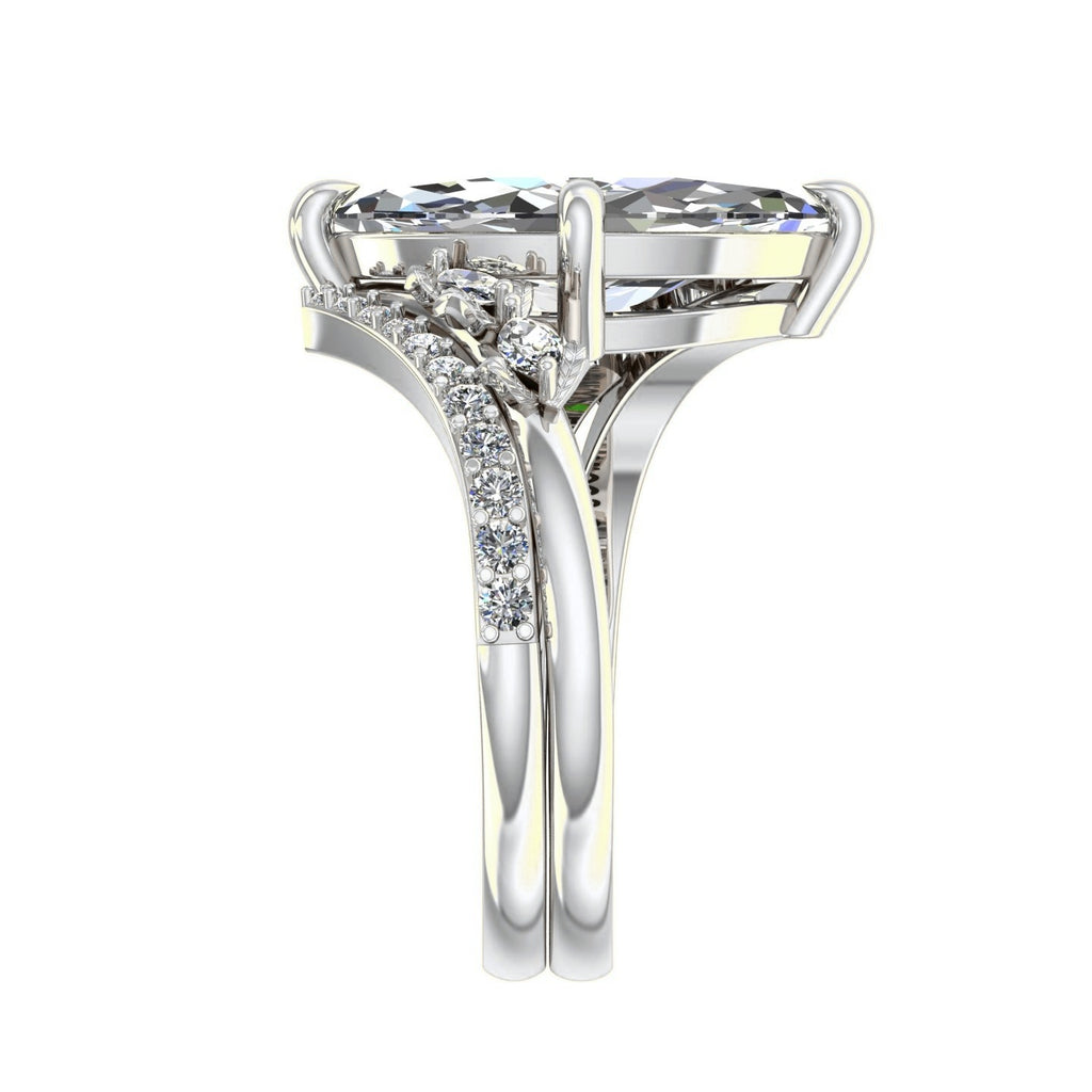 Marquise Bypass Matching Band — Wedding Band