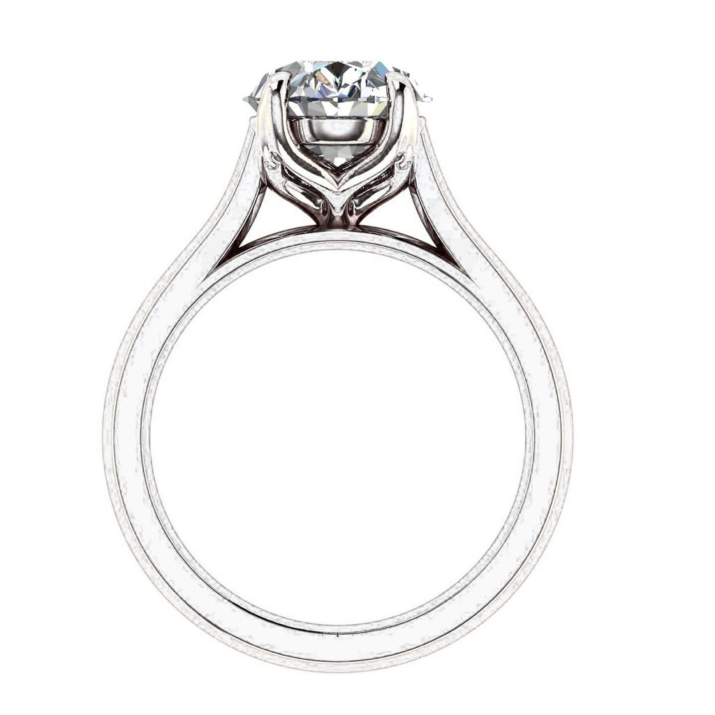 Oval Cathedral Solitaire — Engagement Ring Setting