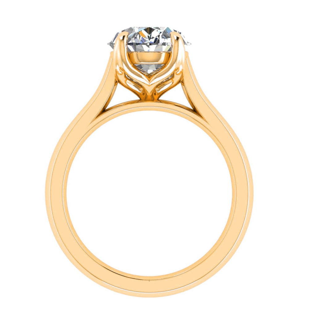 Oval Cathedral Solitaire — Engagement Ring Setting