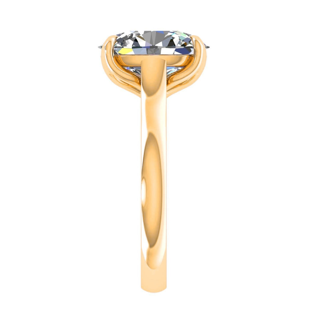 Oval Cathedral Solitaire — Engagement Ring Setting